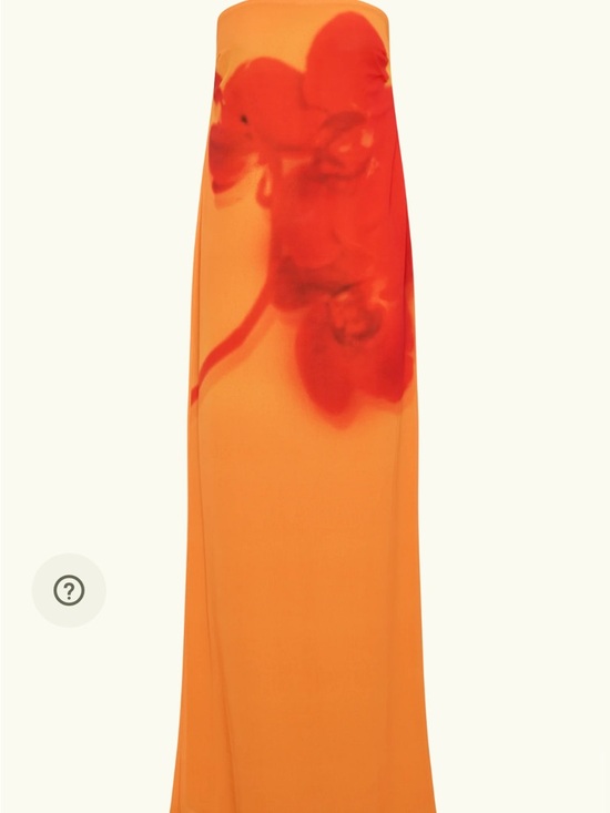 Meshki Amaya Strapless Chiffon Maxi Dress - Koi Orchid Print. - Picture 3 of 6